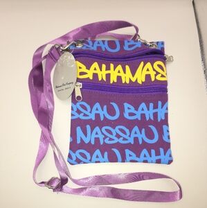 Urban Graffiti Purple and Blue Crossbody Bag